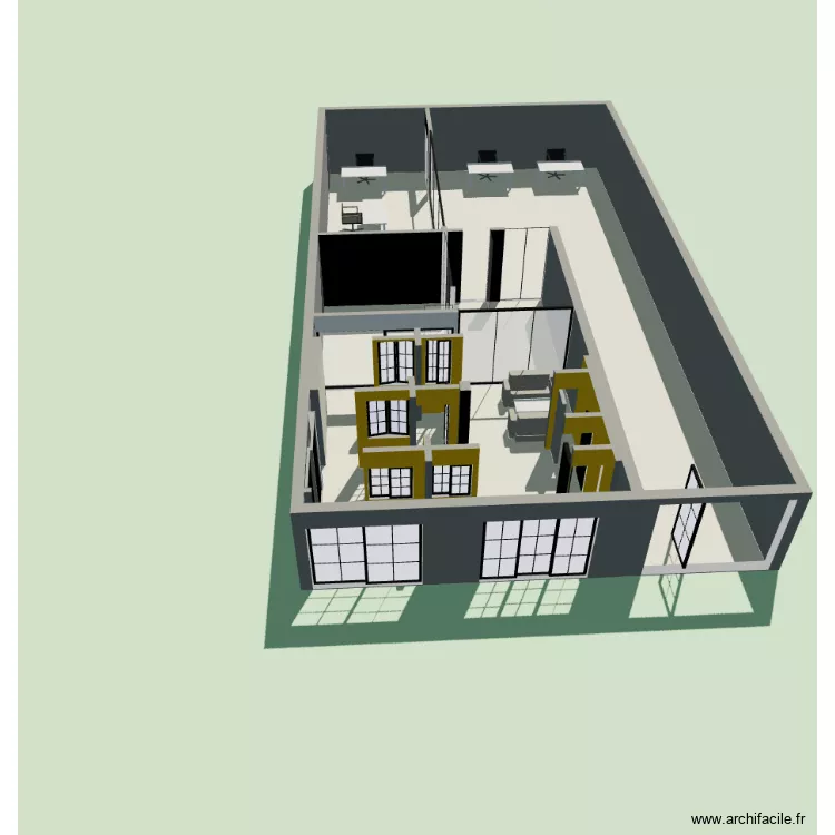 YASSIN. Plan de 3 Pièces et 185 m² YASSIN. Plan de 3 Pièces et 185 m²