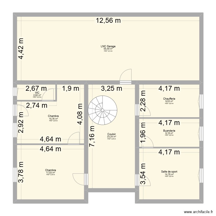 BLAYA RDC. Plan de 8 pièces et 147 m2