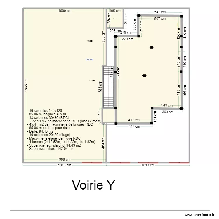 vue en plan Callixte Nyabugete IV dalle. Plan de 