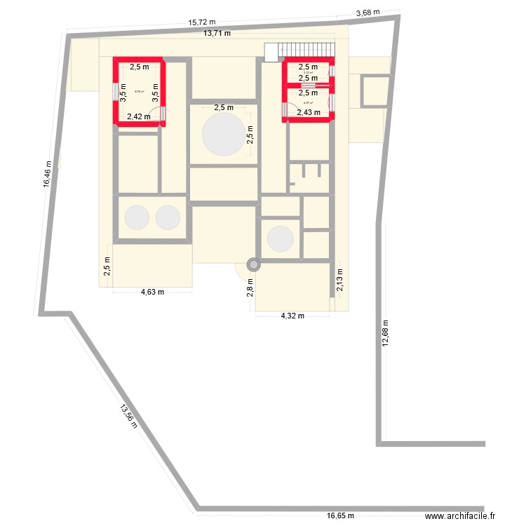 Plan Djerba Khazroun 2. Plan de 17 pièces et 103 m2