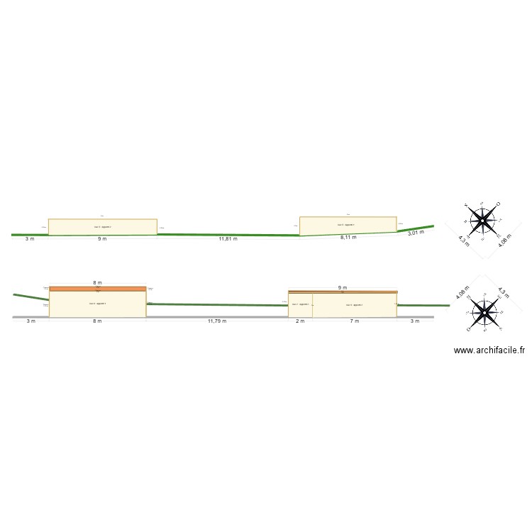 pc6. Plan de 5 pièces et 51 m2
