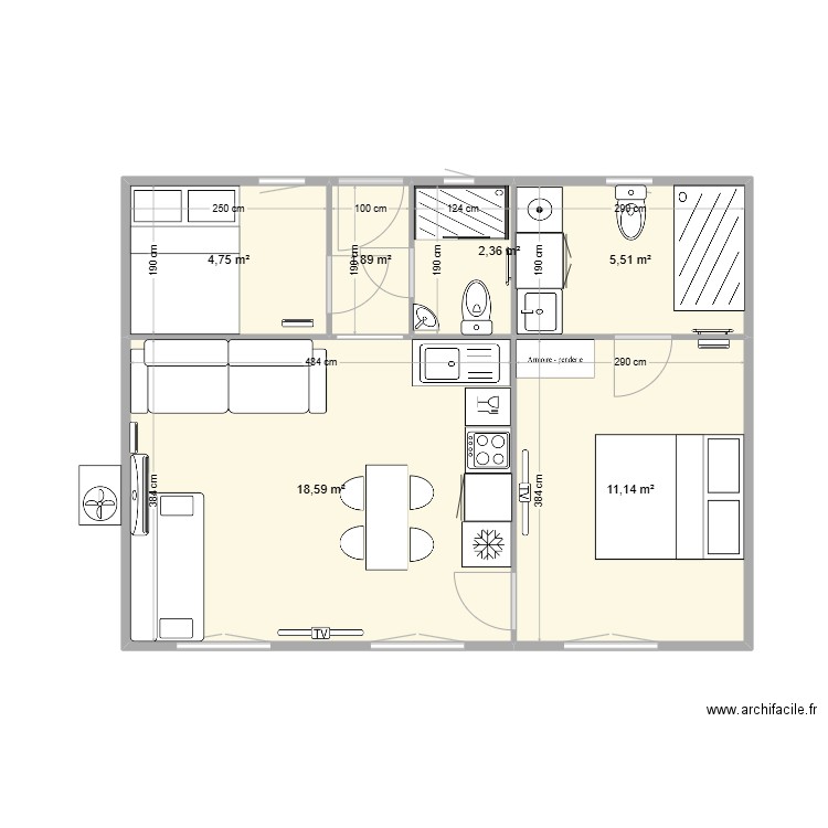 Bungalow Orei. Plan de 0 pièce et 0 m2