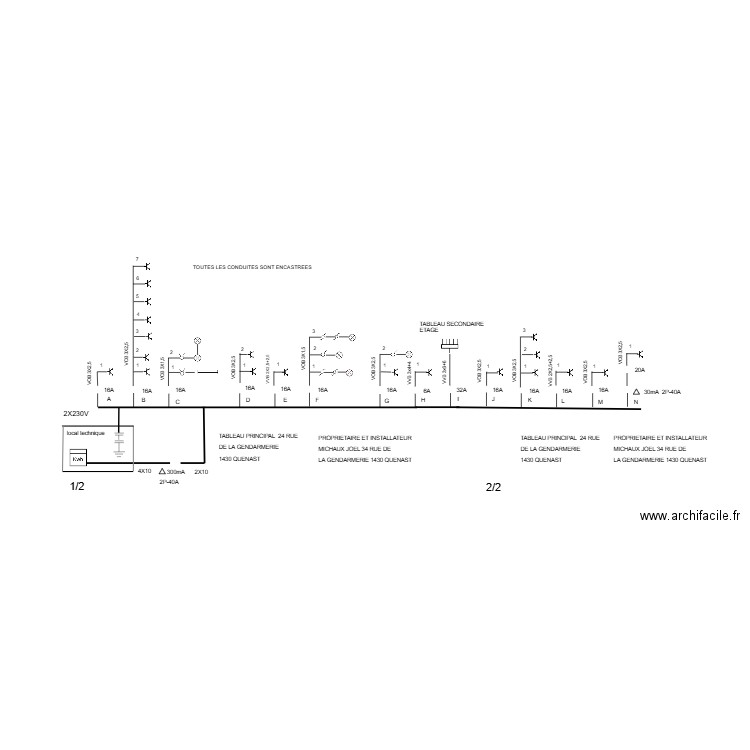 schéma unif bas 24. Plan de 0 pièce et 0 m2