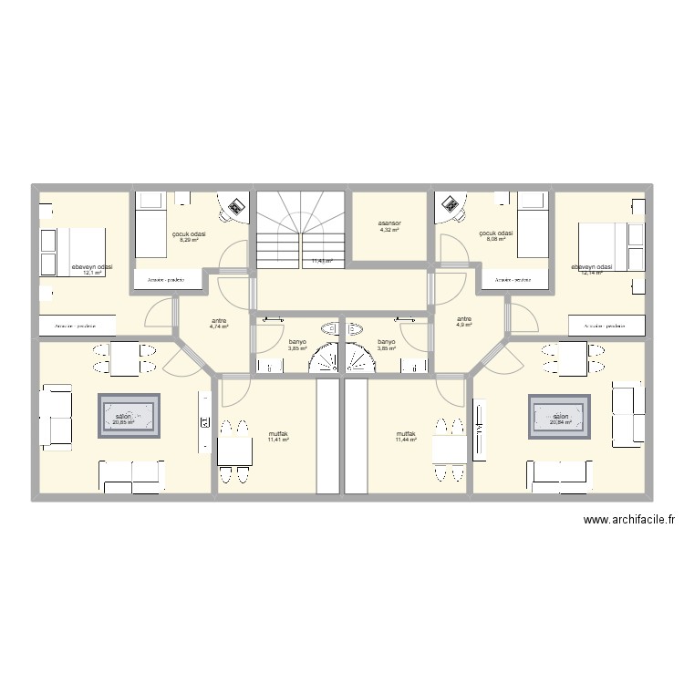 SILIVRI CUMHURIYET 2+1 GIRIS . Plan de 0 pièce et 0 m2