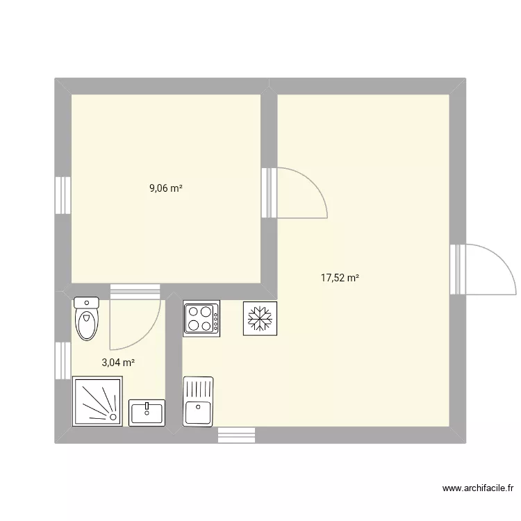 Bungalow 30m2. Plan de 3 et 30 m² Bungalow 30m2. Plan de 3 et 30 m²