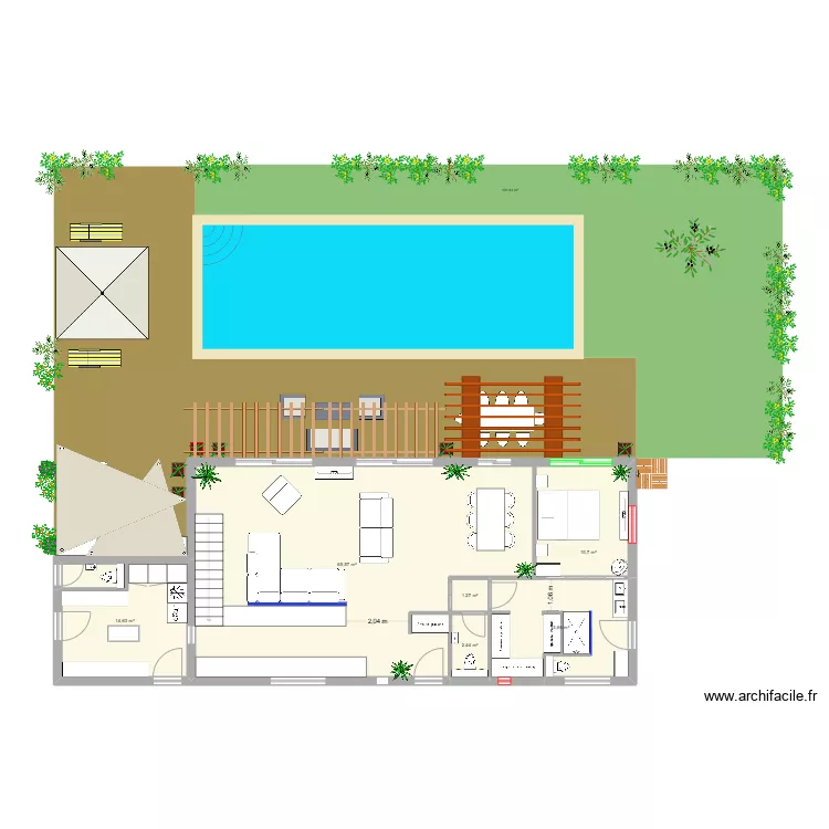 Villa Grasse - RDC V9. Plan de 