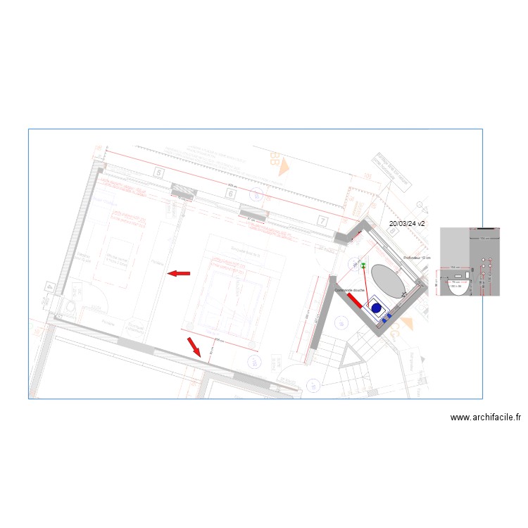chambre parentale maison objet. Plan de 0 pièce et 0 m2