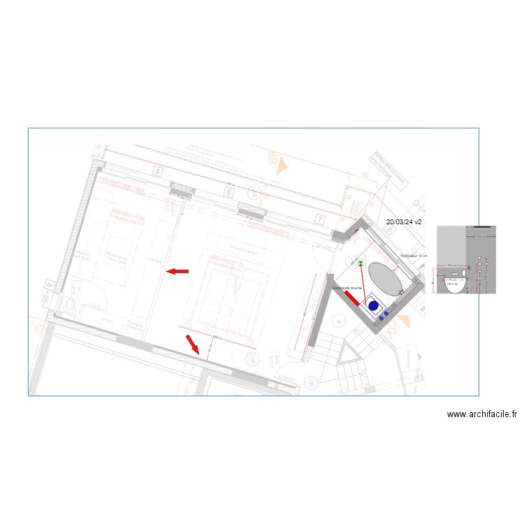 chambre parentale maison objet. Plan de 0 pièce et 0 m2