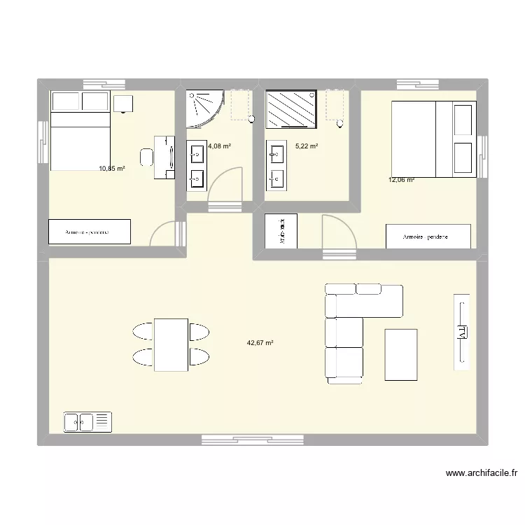 Mison. Plan de 5  et 75 m²