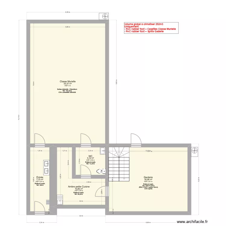 ECOLE SAMAZAN_V02. Plan de 5  et 110 m²