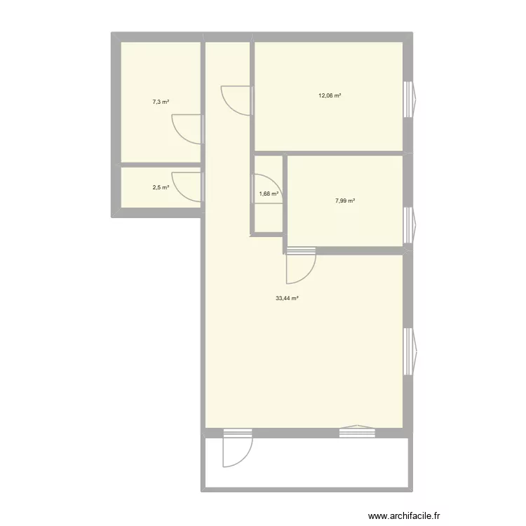 Appart 1 après. Plan de 6 et 65 m² Appart 1 après. Plan de 6 et 65 m²