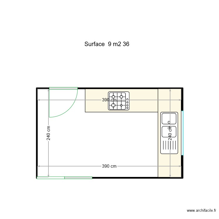 Cuisine. Plan de 0 pièce et 0 m2