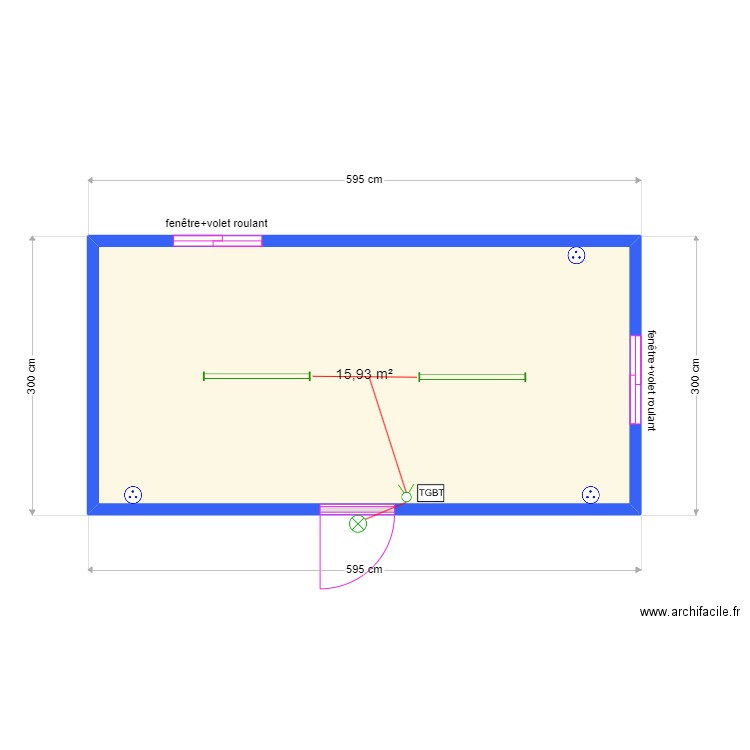 jean claude. Plan de 1 pièce et 16 m2