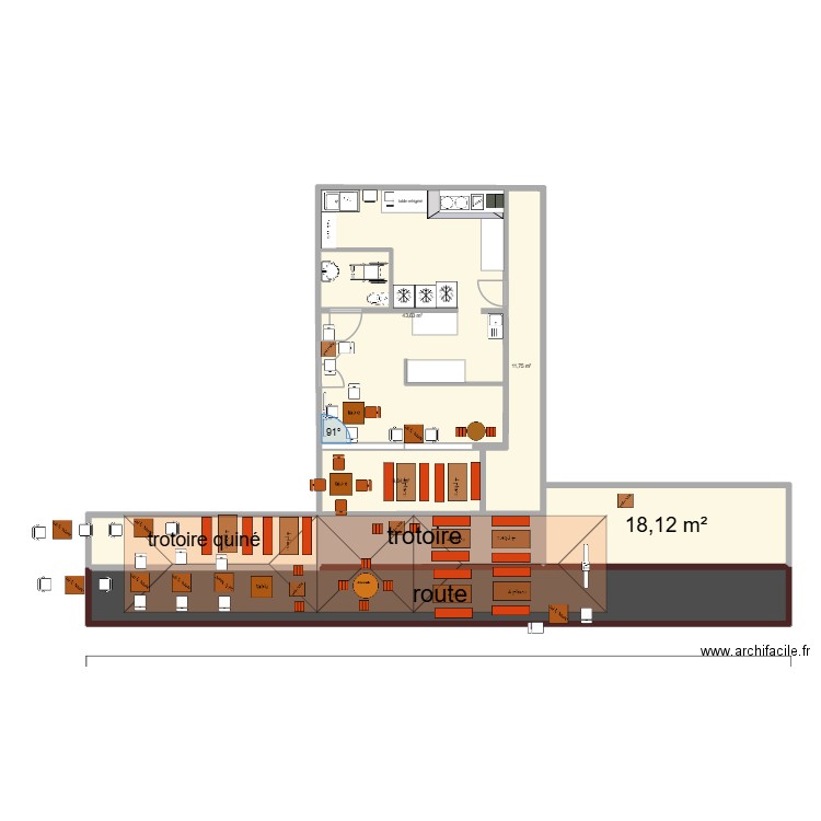 karaoké 2025. Plan de 7 pièces et 140 m2