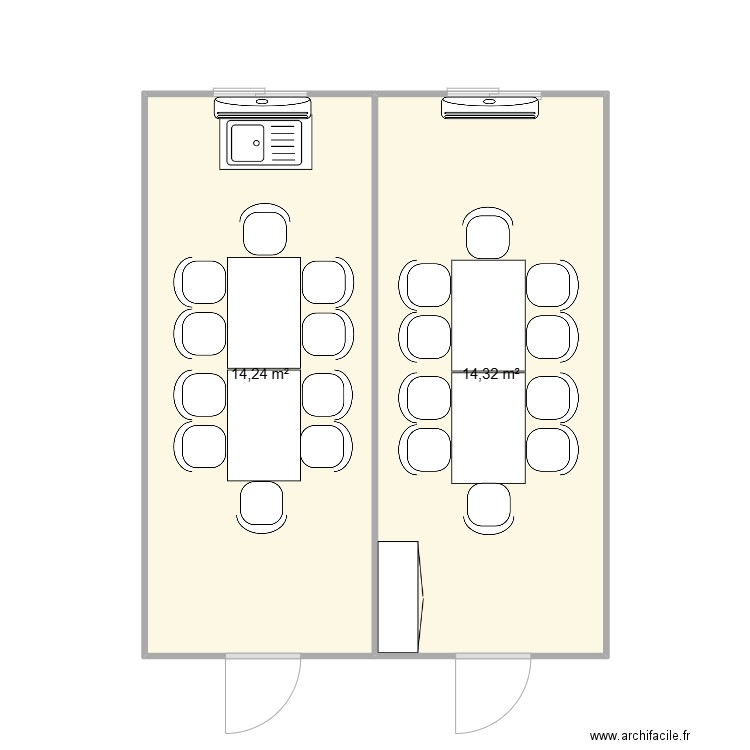 CIMAT CHANTIER - CNR PIERRE BENITE. Plan de 2 pièces et 29 m2