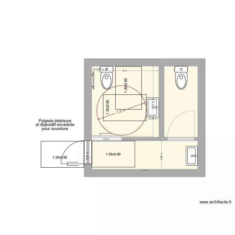 WC ARBORAS. Plan de WC ARBORAS. Plan de