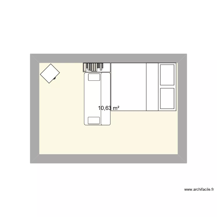 ch chouchou. Plan de 1  et 11 m²