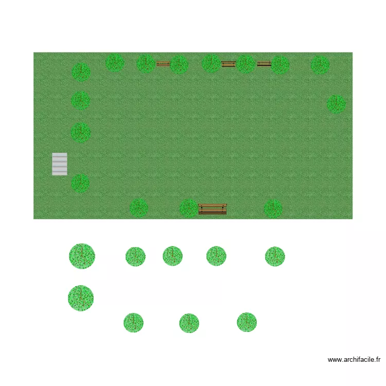 champ de foire. Plan de 