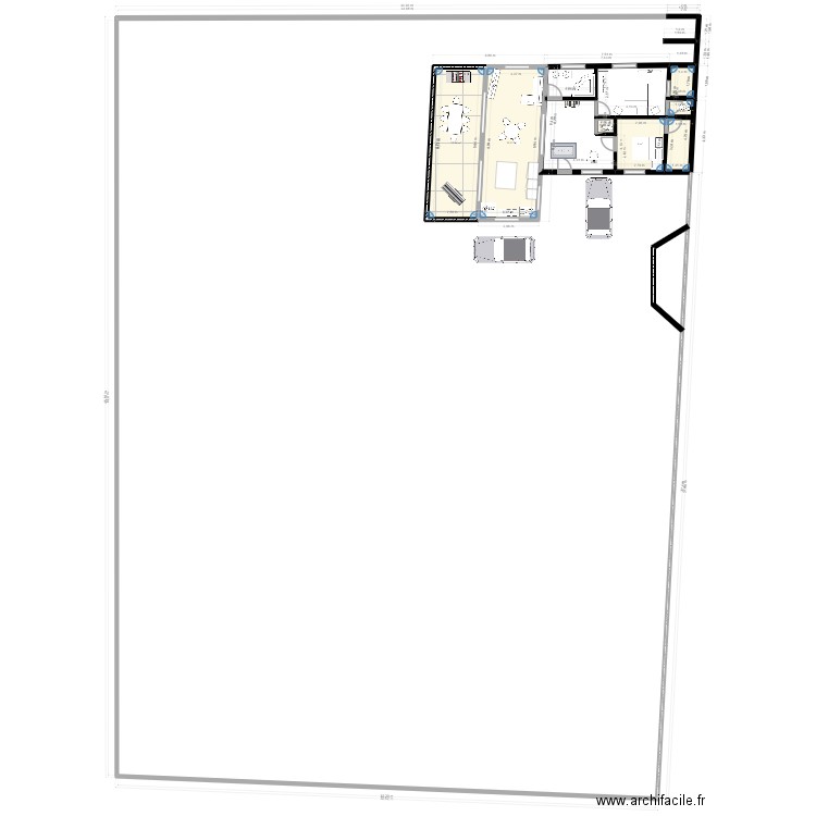 LYSA 3. Plan de 5 pièces et 74 m2