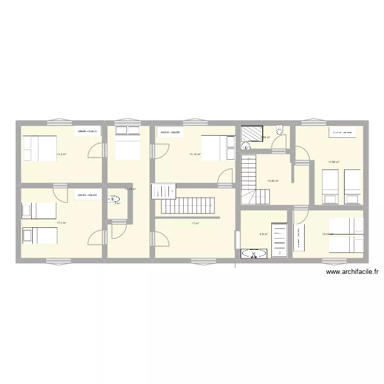 plan maison etage. Plan de 13 et 124 m² plan maison etage. Plan de 13 et 124 m²