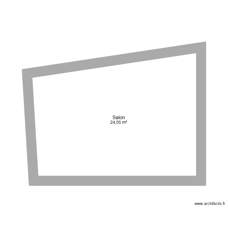 SALON. Plan de 1 pièce et 25 m2
