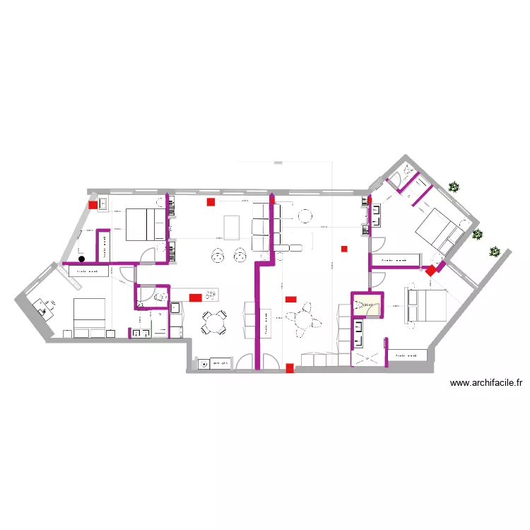 Faros verdes plano sans extension bis. Plan de 1  et 2 m²