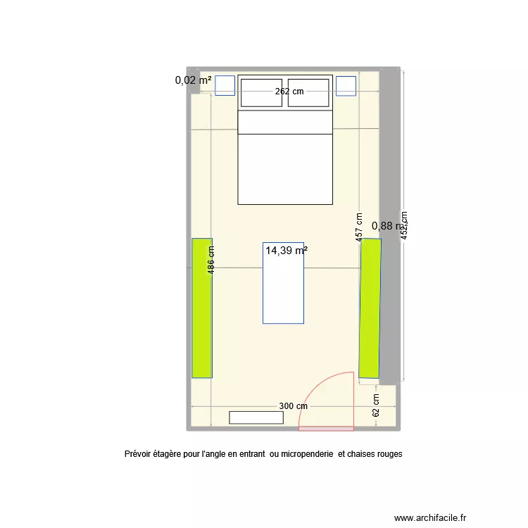 Chambre service v2. Plan de 