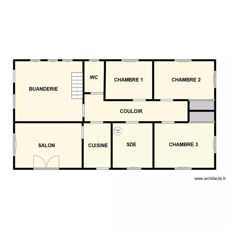 BOURGOIS. Plan de 9  et 105 m²