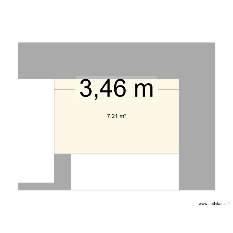 Maxi ZOO. Plan de 1 pièce et 7 m2