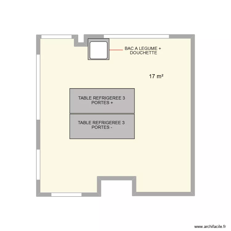 PARTIE VIENOISERIE. Plan de 1  et 17 m²
