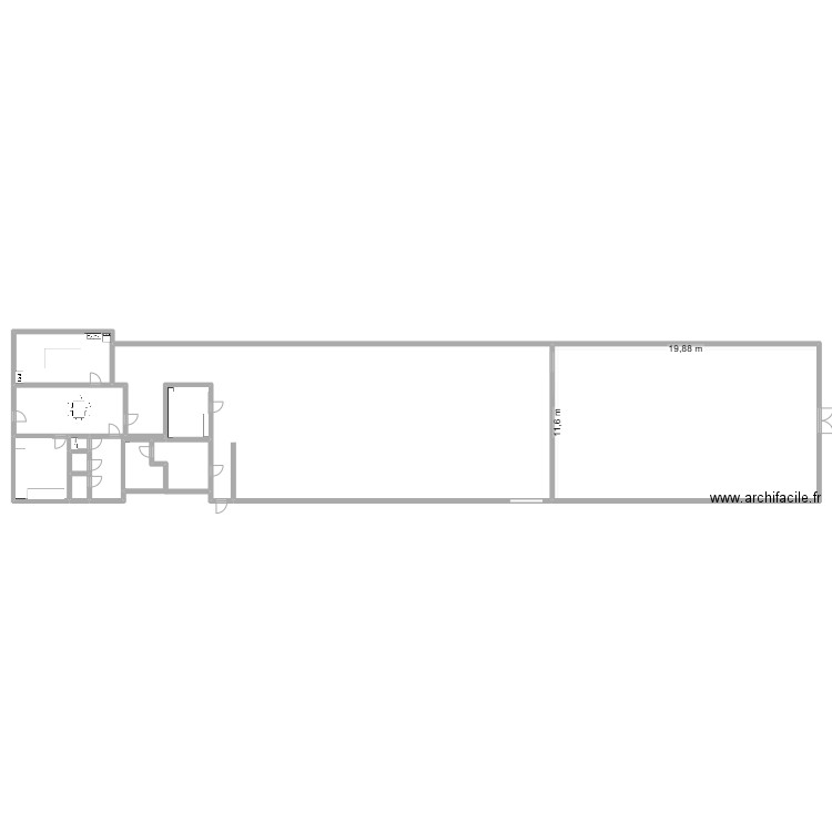 agencement actuel. Plan de 11 pièces et 669 m2
