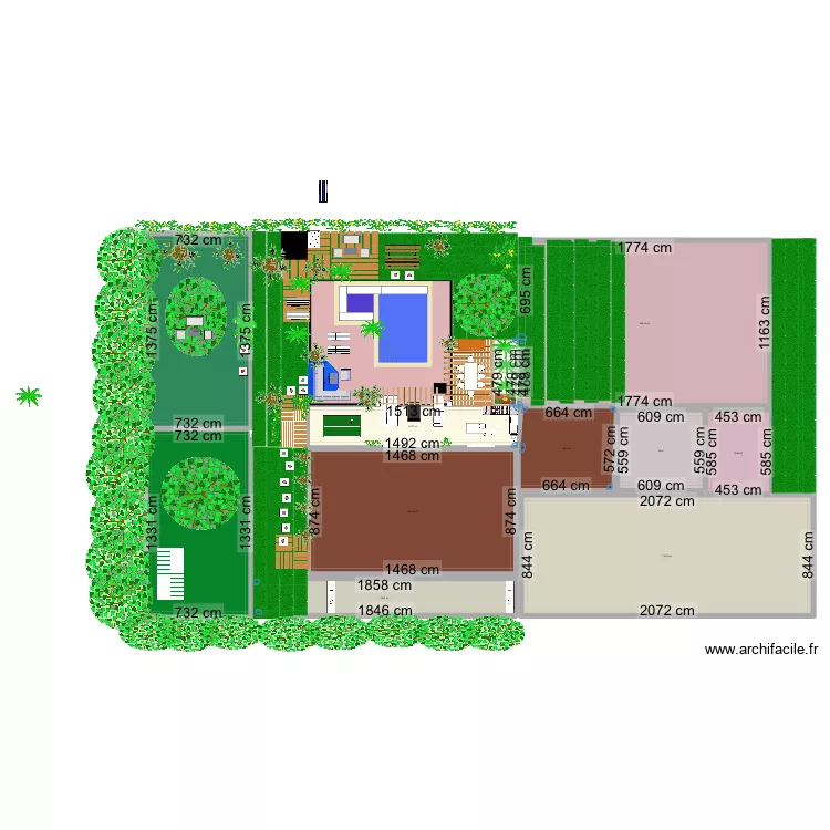 Ext&eacute;rieur mont Vernon 3 vol 35. Plan de 