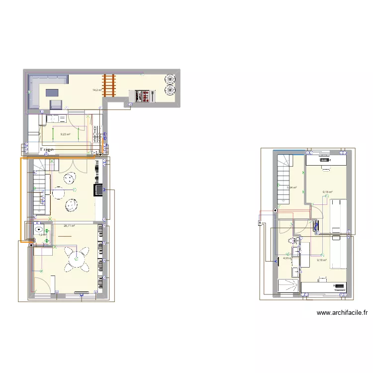 maison lille sud. Plan de 