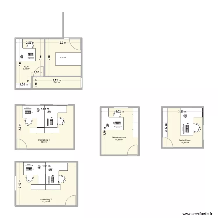 amenagement bureau 2026. Plan de 7 et 76 m² amenagement bureau 2026. Plan de 7 et 76 m²