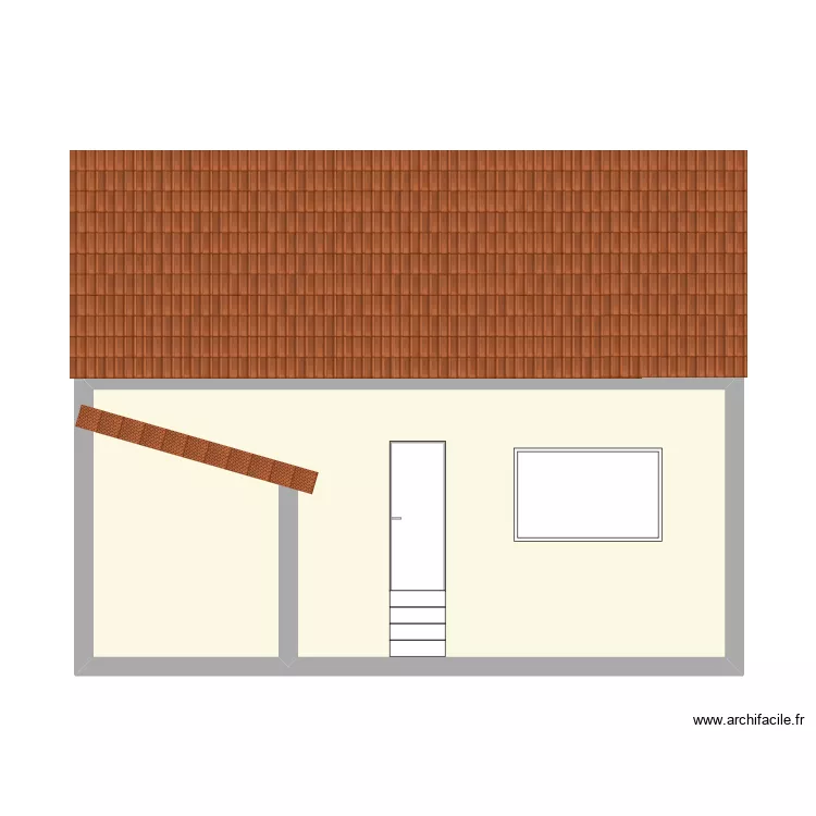 Facade SUD existant. Plan de 