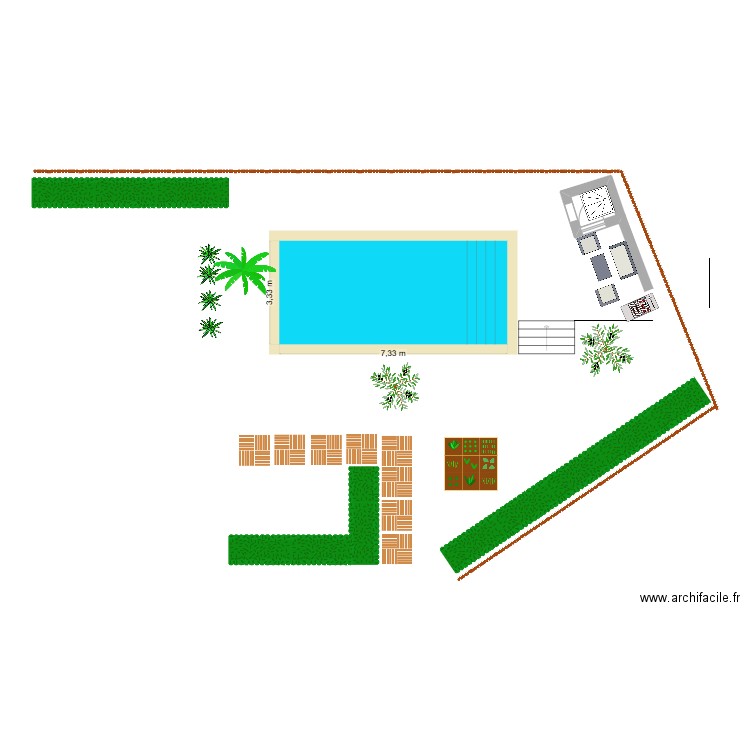 projet piscine. Plan de 0 pièce et 0 m2