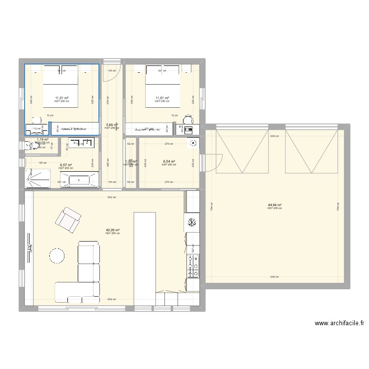 dream 2. Plan de 9 pièces et 130 m2