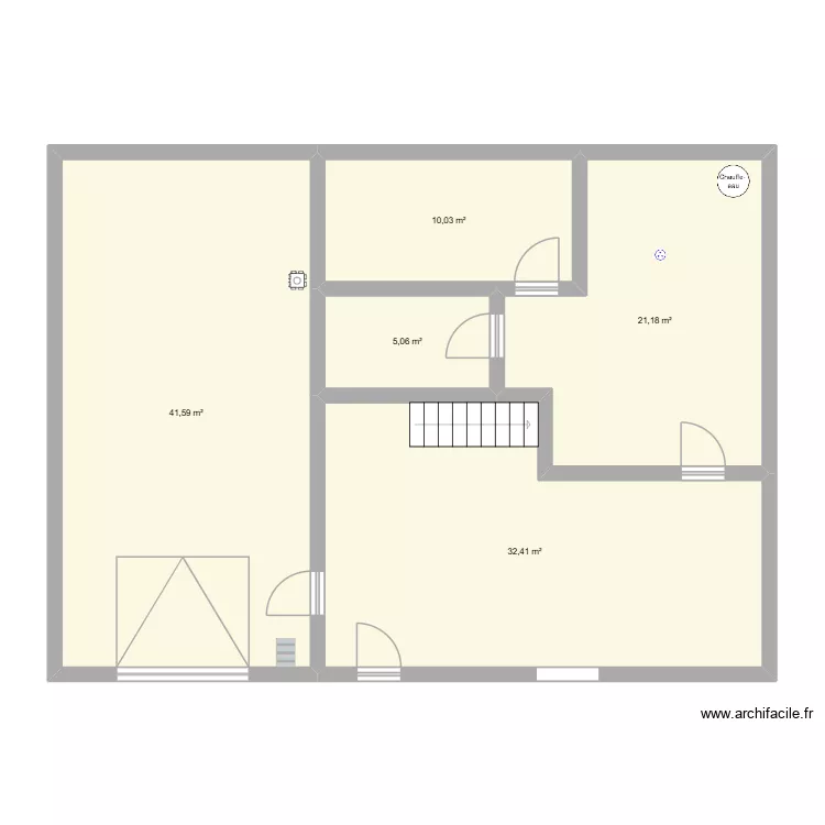 forquin. Plan de 5  et 110 m²