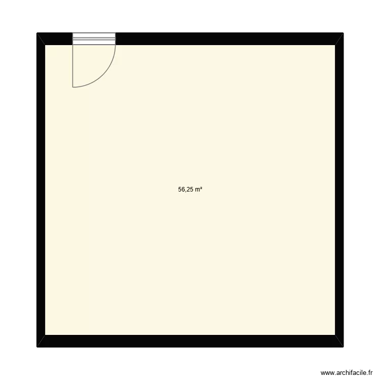 logement public s&eacute;niors. Plan de 1 Pièce et 56 m²