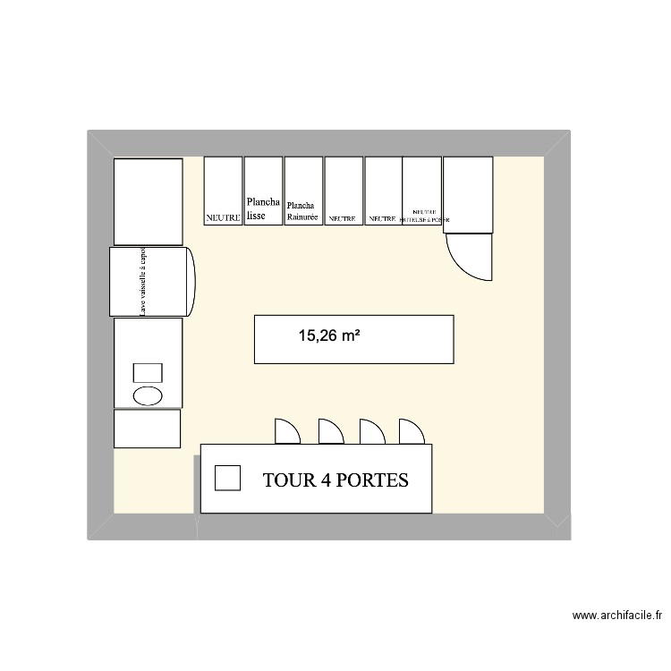 plan alex cube. Plan de 1 pièce et 15 m2