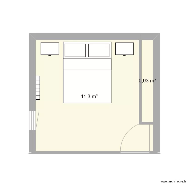 Appartement La Teste &eacute;tage. Plan de 2  et 12 m²