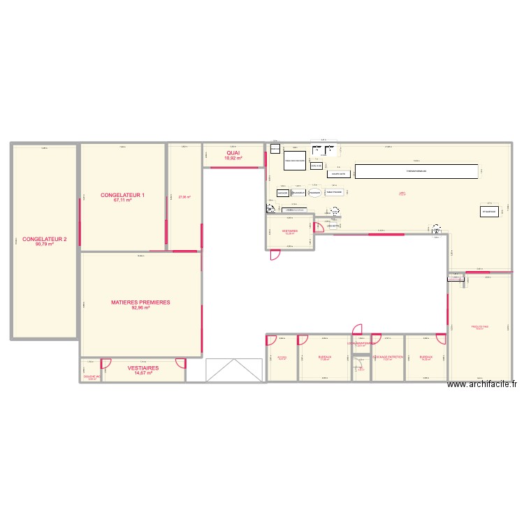 PLAN DE MASSE MAXI CASH. Plan de 16 pièces et 602 m2