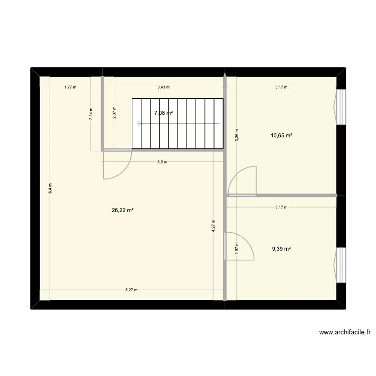 1er ETAGE. Plan de 4 et 53 m² 1er ETAGE. Plan de 4 et 53 m²