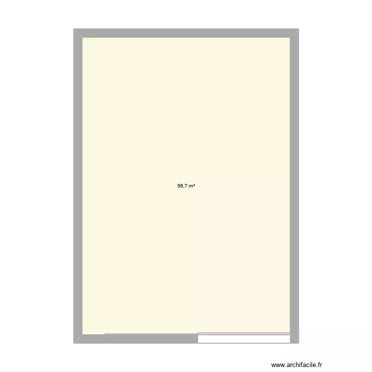 hydraulique. Plan de 1 pièce et 57 m²