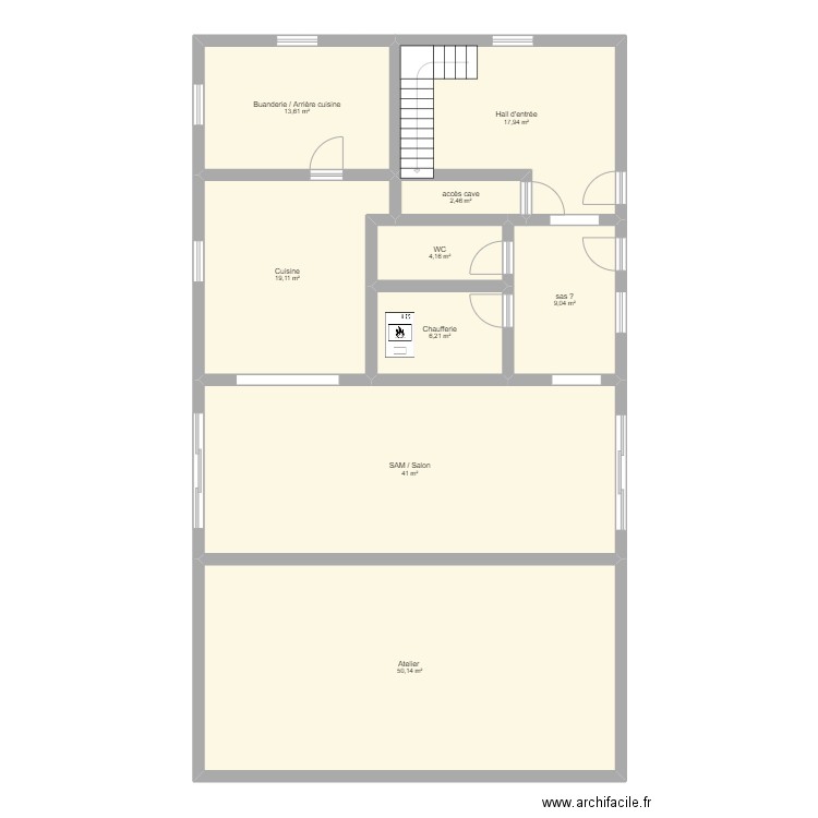 plan logbi. Plan de 9 pièces et 164 m2