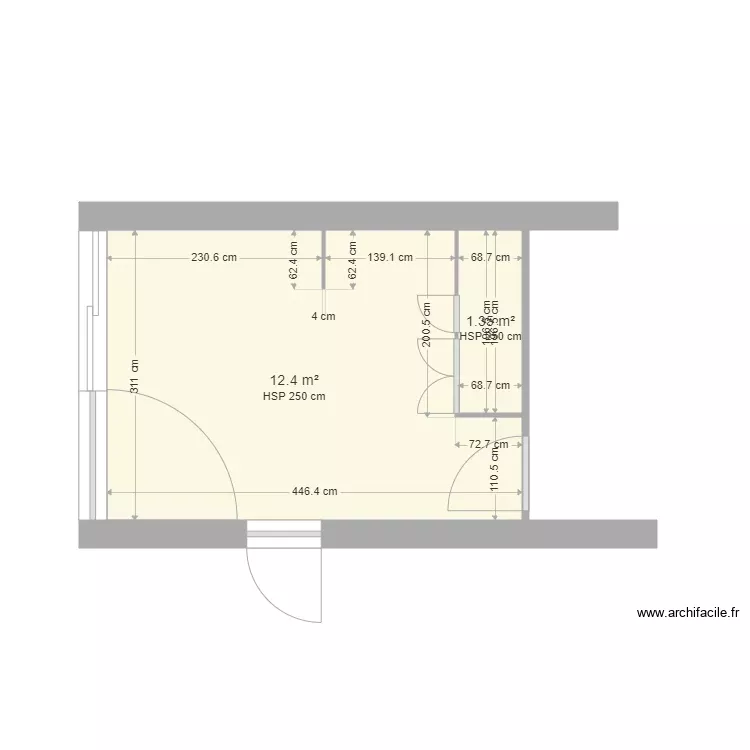 GAUDUFFE CUISINE AIXE. Plan de 2 Pièces et 14 m² GAUDUFFE CUISINE AIXE. Plan de 2 Pièces et 14 m²