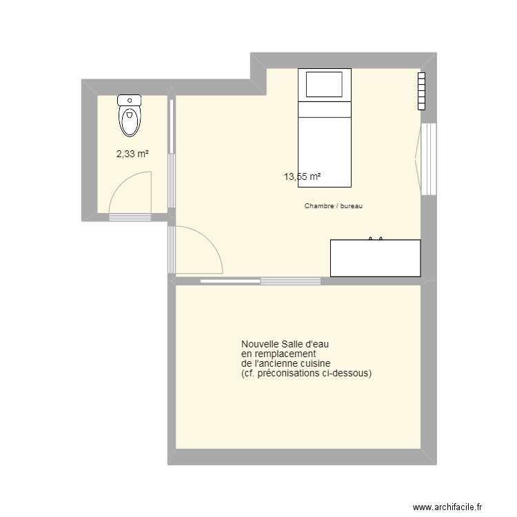 WC CHAMNBRE RDC HENNINGER 2. Plan de 0 pièce et 0 m2