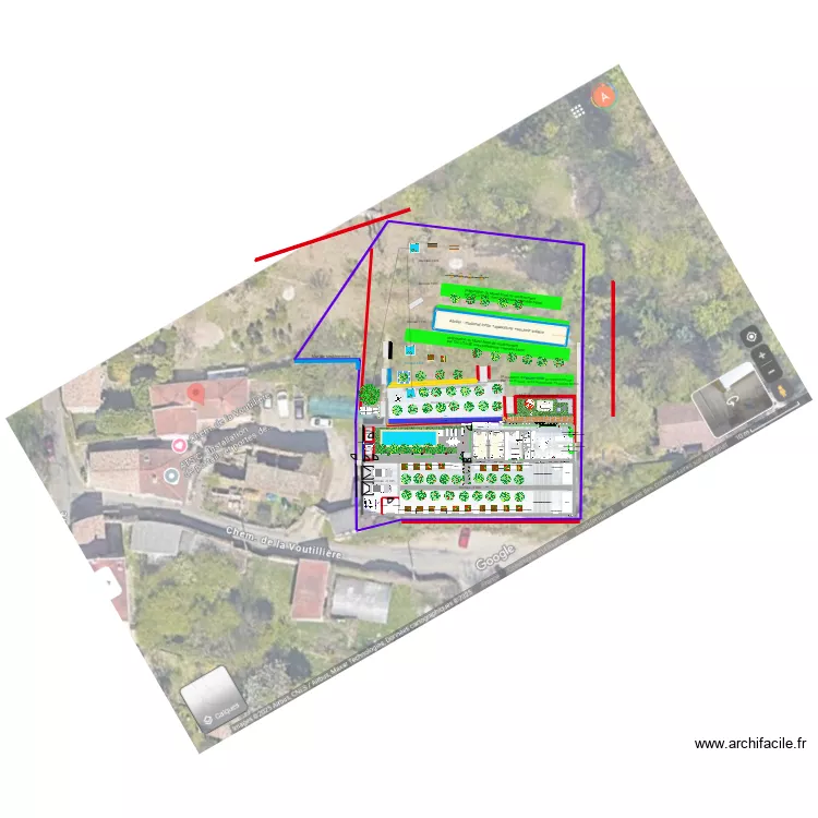19m 120m2 petite terrasse-ventilation -entree petite serre piscine interieure+ salle sieste +1 bureau. Plan de 