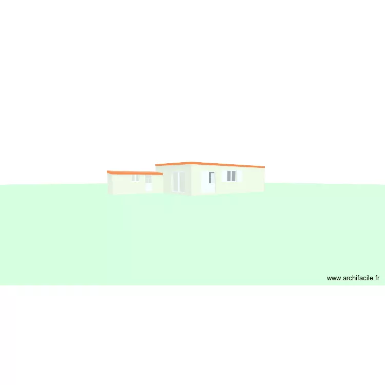 Plan Final d&eacute;pendance - avec toiture. Plan de 5 pièces et 70 m²