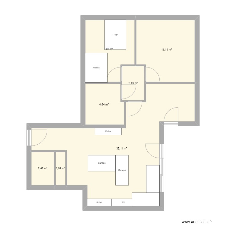 Chasse. Plan de 0 pièce et 0 m2